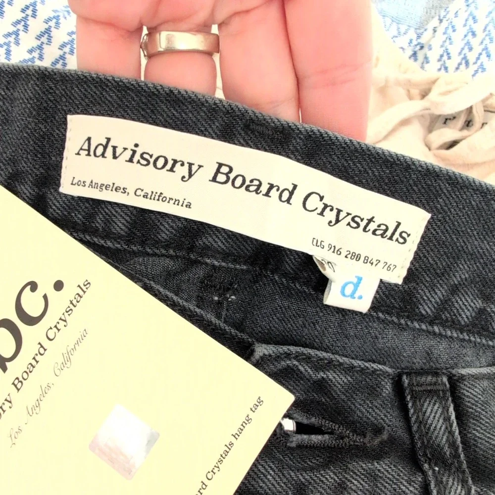 NWT Advisory Board‎ Crystals Abcd Jeans Faded Black Straight Leg Denim 30 Italy